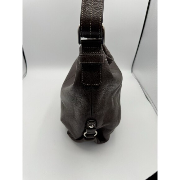 COACH Brown Pebble Leather Convertible Hobo Shoulder Bag F15064 EUC - Picture 6 of 15